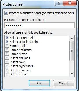 password protect excel 2010