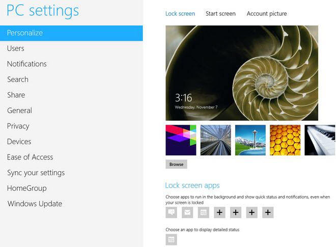 How To Customize Windows 8 Lock Screen