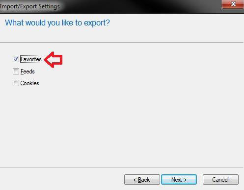 where are ie favorites stored in windows 7