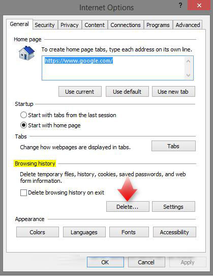 How to Delete Internet Explorer Browsing History in Windows 8.1 and 8