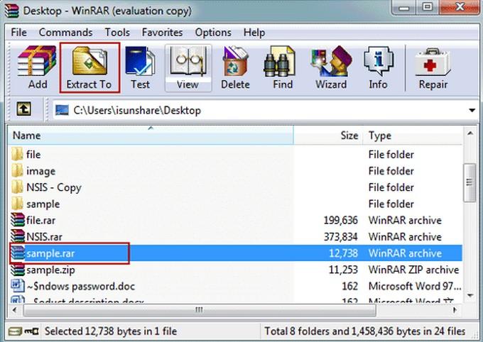 How to use winrar archiver