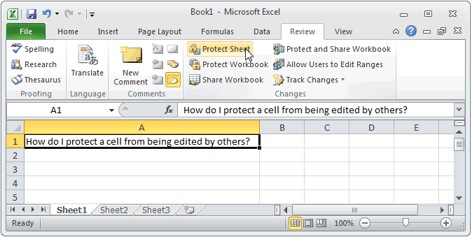 How Excel In Cell To Lock