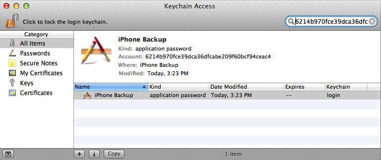 encrypt iphone backup password forgot