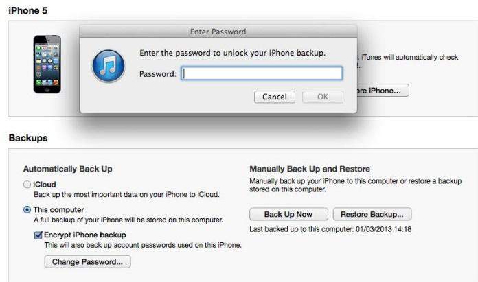 new iphone enter the password to unlock iphone backup