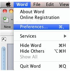 set style preferences in word for mac 2011