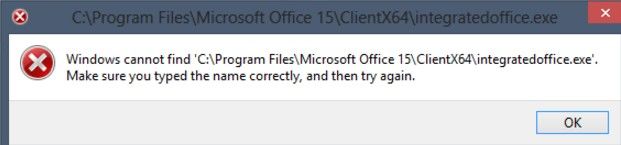 Integratedoffice exe не удается найти windows 10