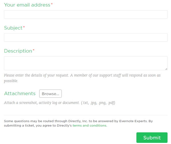 evernote subscription changes