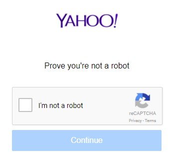 Yahoo email password reset number