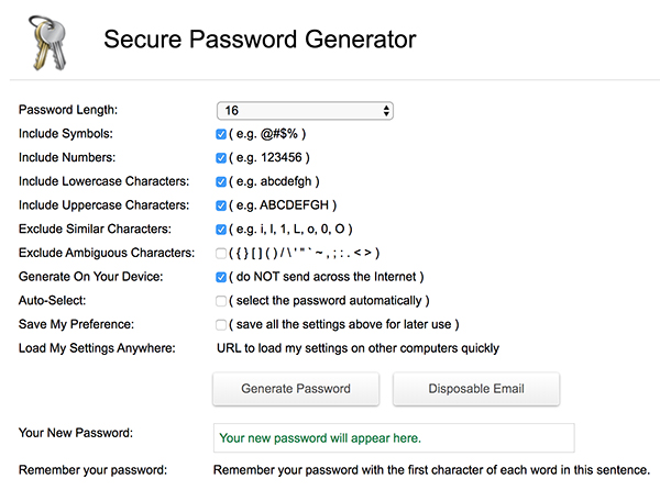 strong password generator in c