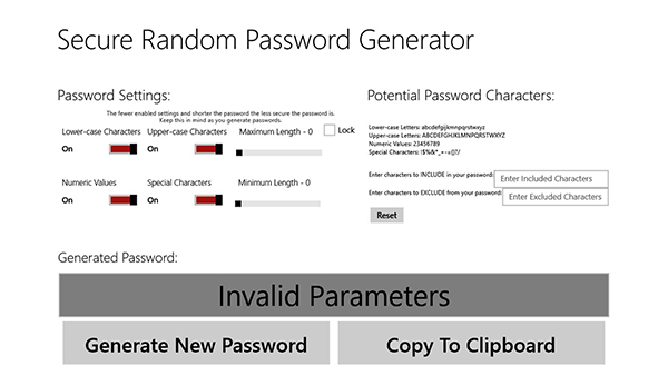 windows secure password generator