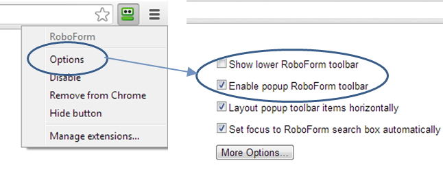 roboform extension chrome not staying active