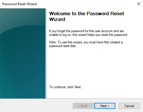windows 7 admin password reset password wizard