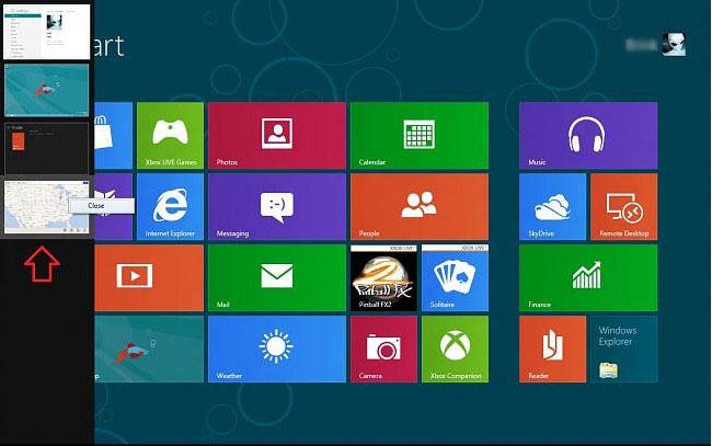 how to close all windows on windows 8