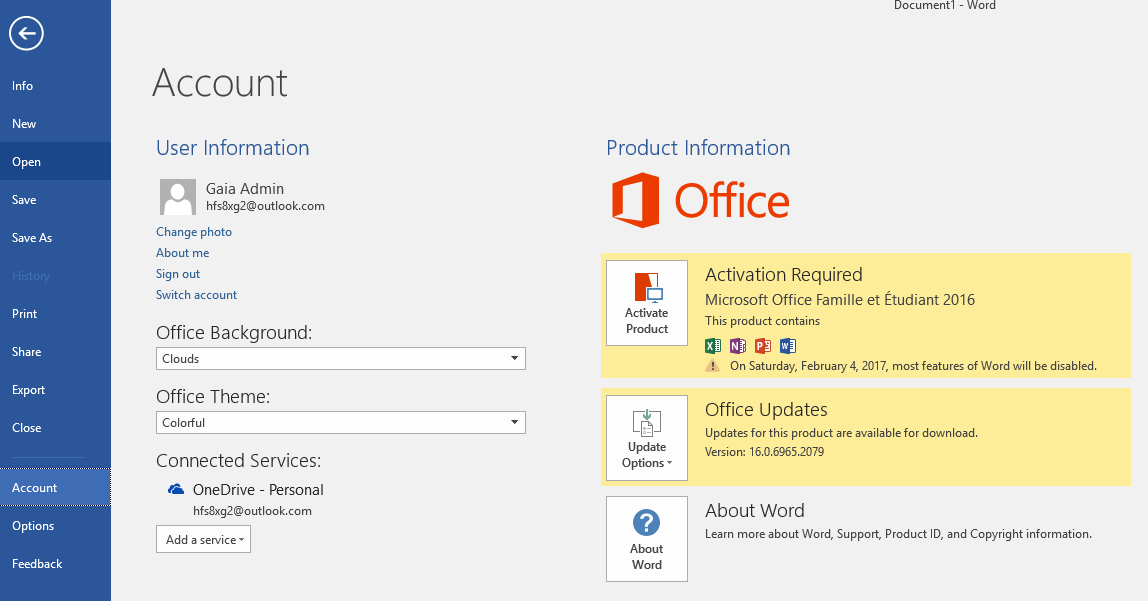 ms office 2016 keeps asking to activate license